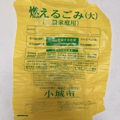 小城市 燃えるゴミ袋 大 2枚