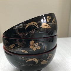 桂由美　お椀　3つ