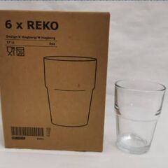 新品  IKEA REKO グラス ガラスコップ×６個