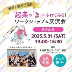 【長岡】起業の『き』にふれてみる！ワークショップ＆交流会